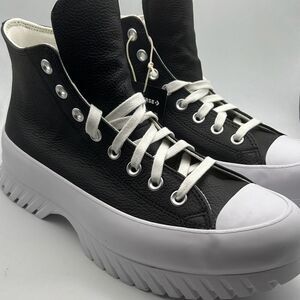 Converse Chuck Taylor All Star Leather Lugged 2.0 Black Sneakers Men 8 / W10 NWB